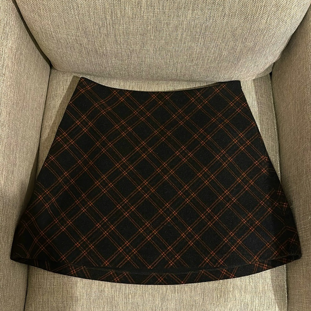 Plaid mini skirt